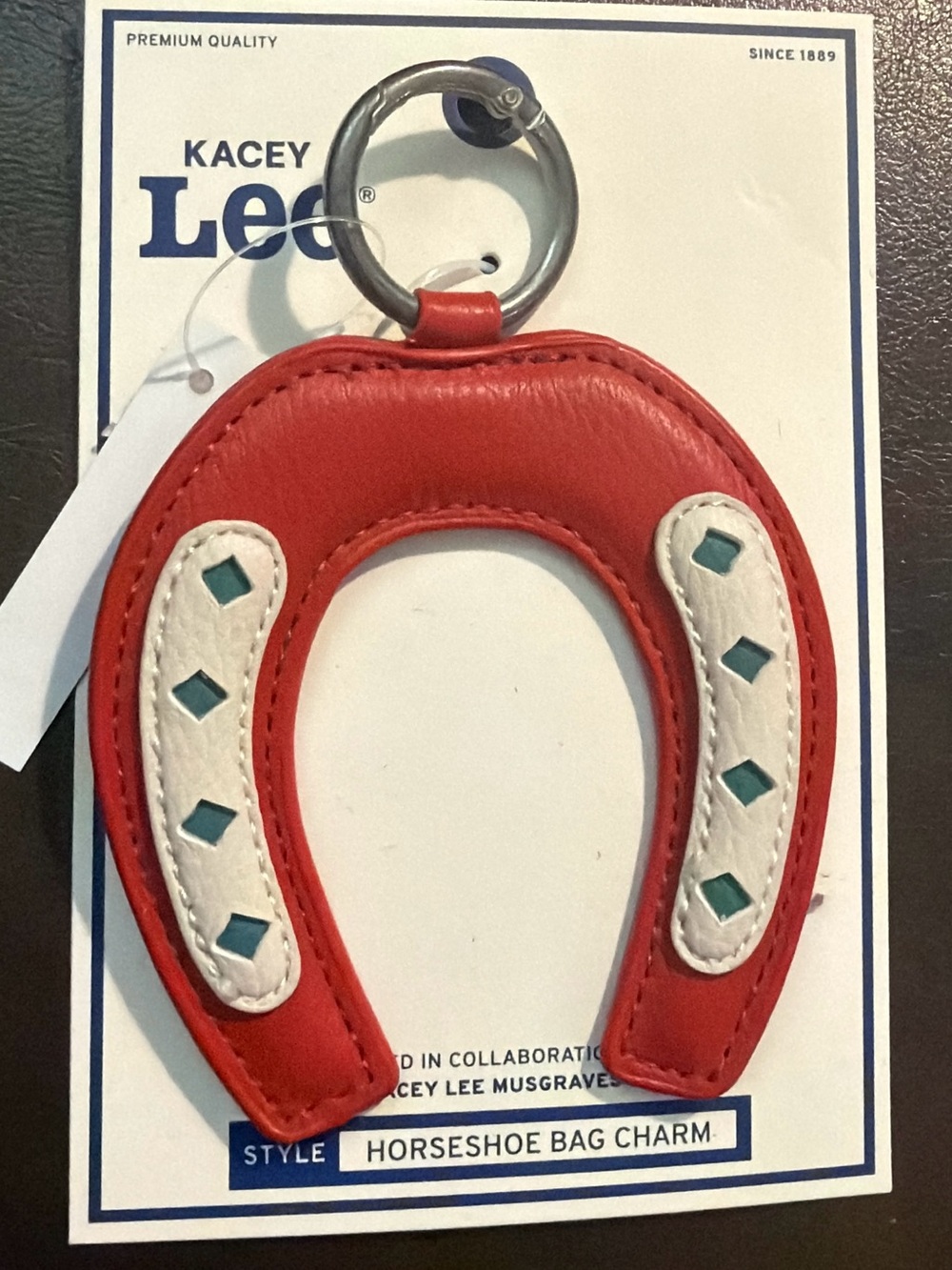 Red Horseshoe Bag Charm